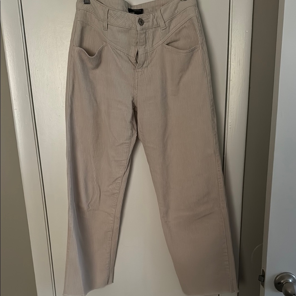 Forever 21 Cream Wide Leg Pants